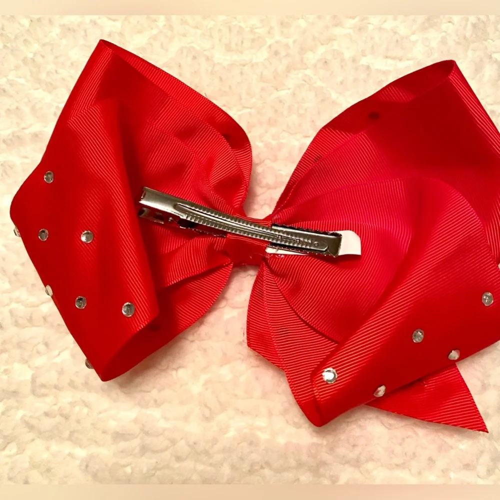 JoJo SIWA Red & White Diamond 7” Hair Bows ❤️ Bundle of Two
